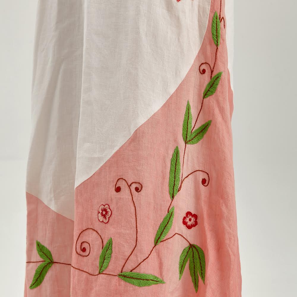 Linen dress “Pink tulip”